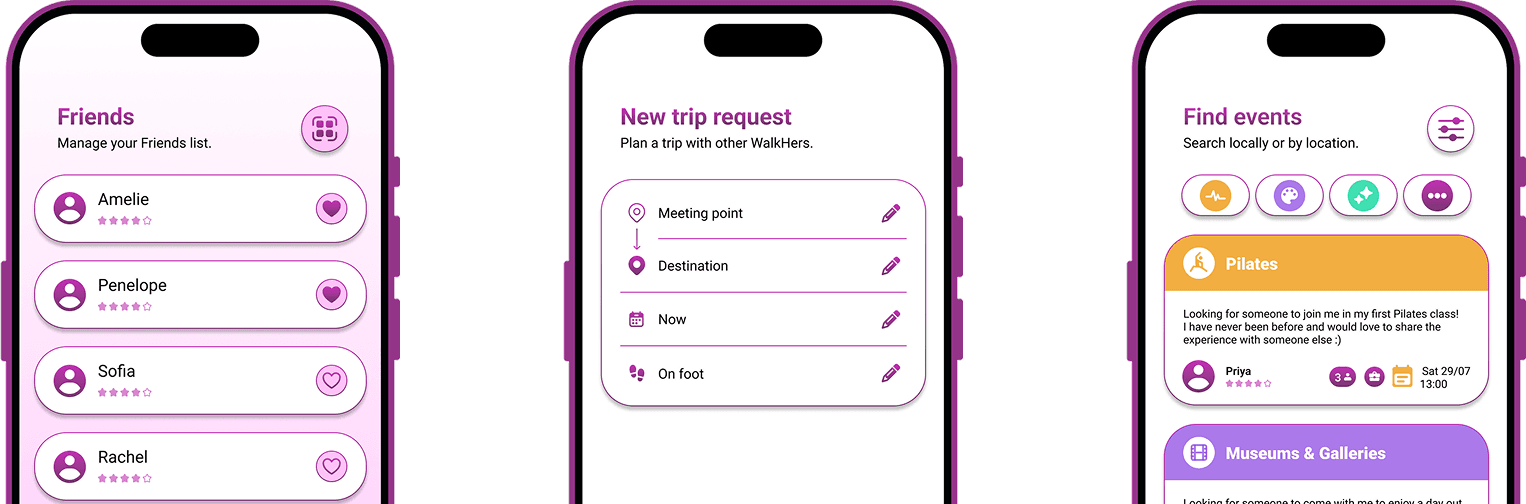 WalkHer App Features
